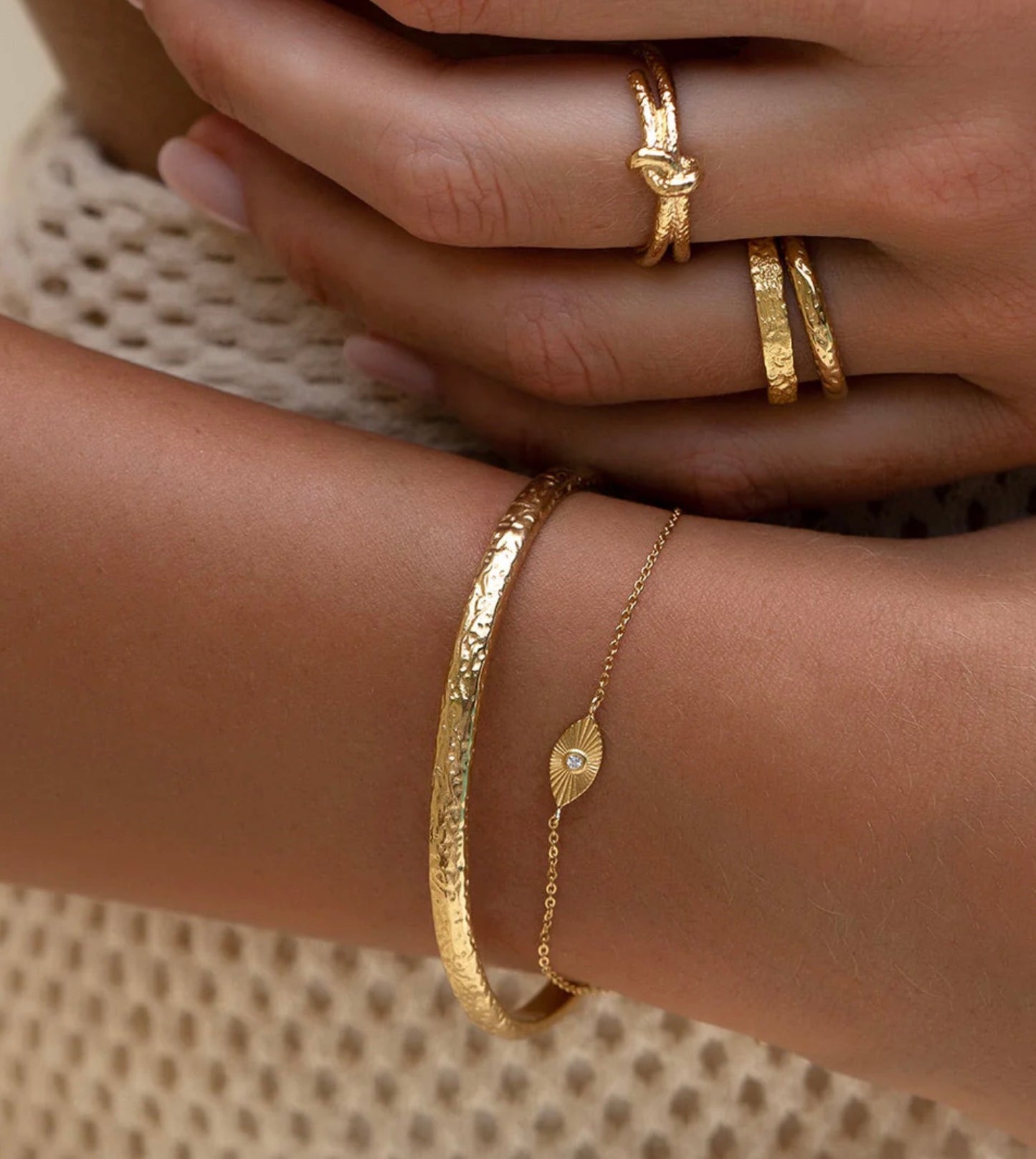 Evil Eye Gold Bracelet - Arms of Eve