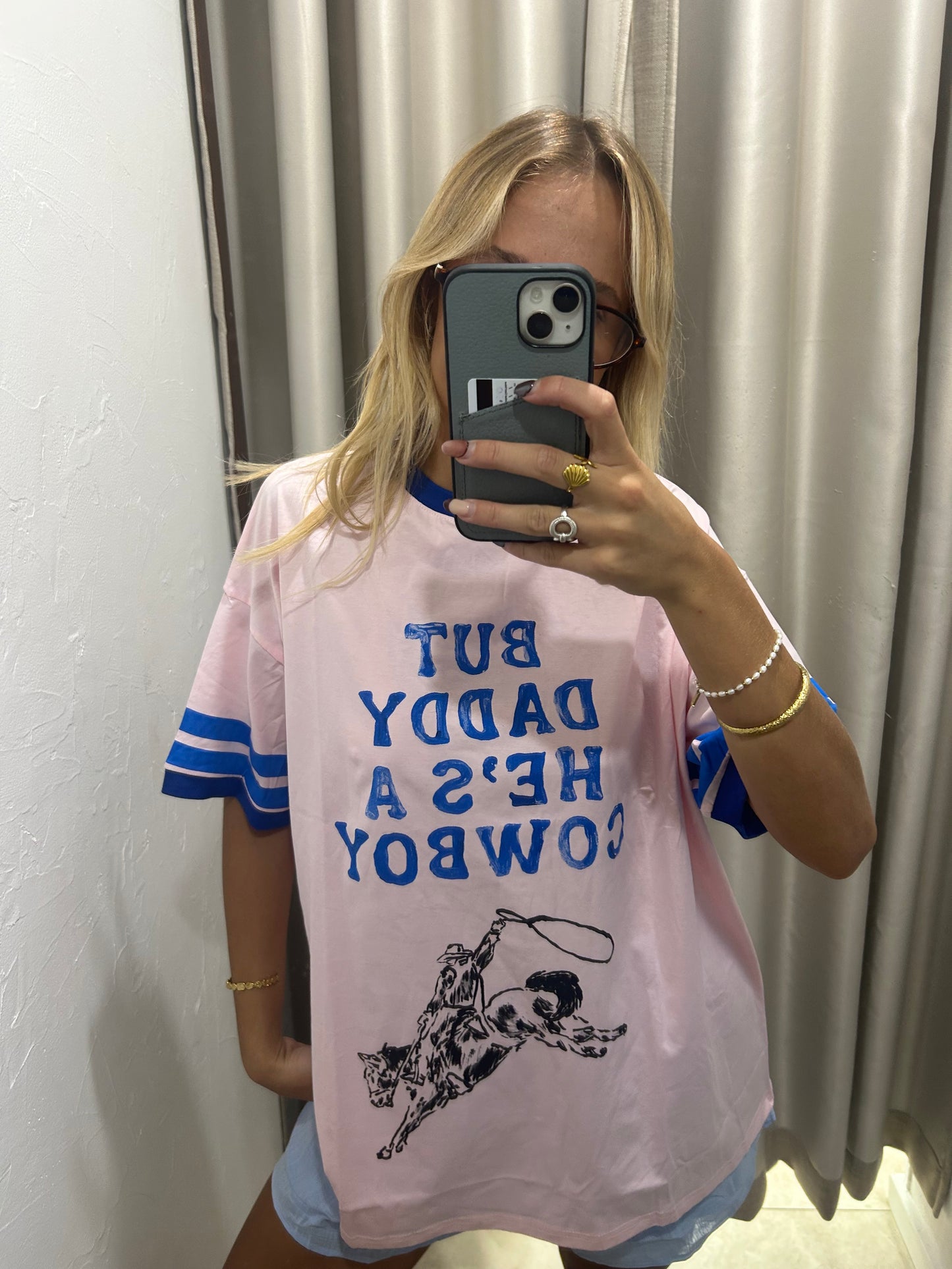 Pink Daddy's He's a Cowboy Tee - By Frankie