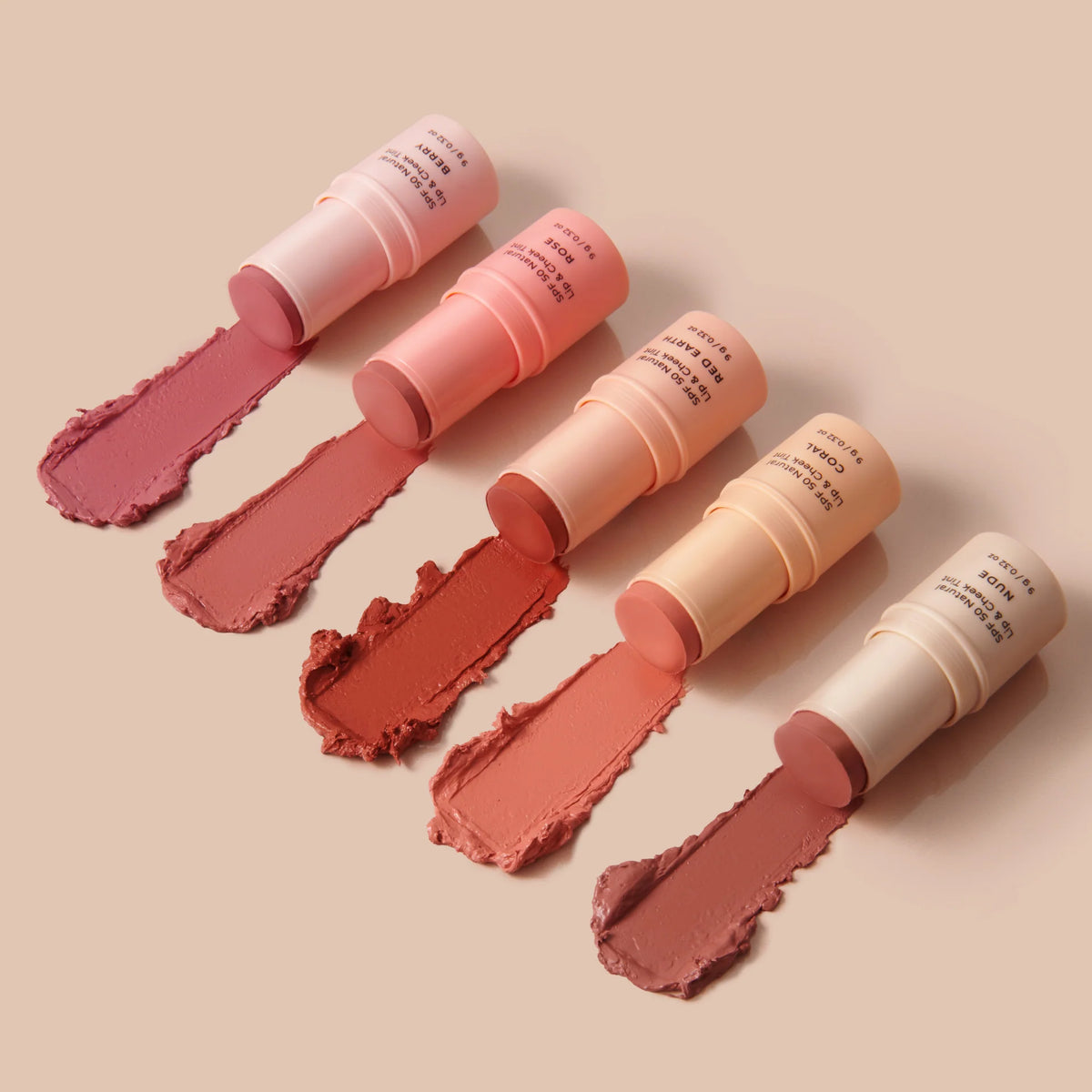 SPF 50 Natural Lip & Cheek Tint Rose - Avocado Zinc
