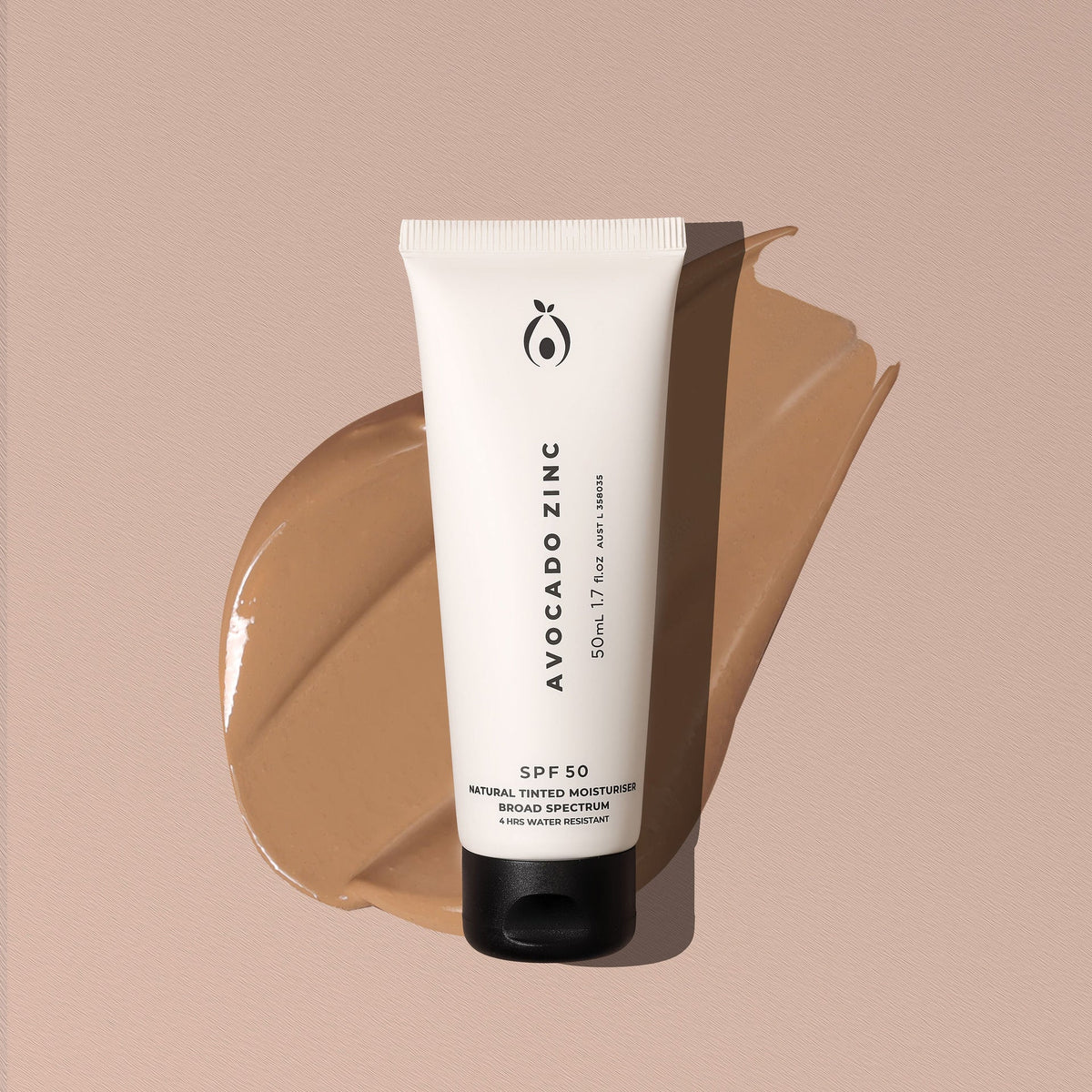 SPF 50 Natural Tinted Moisturiser - Avocado Zinc