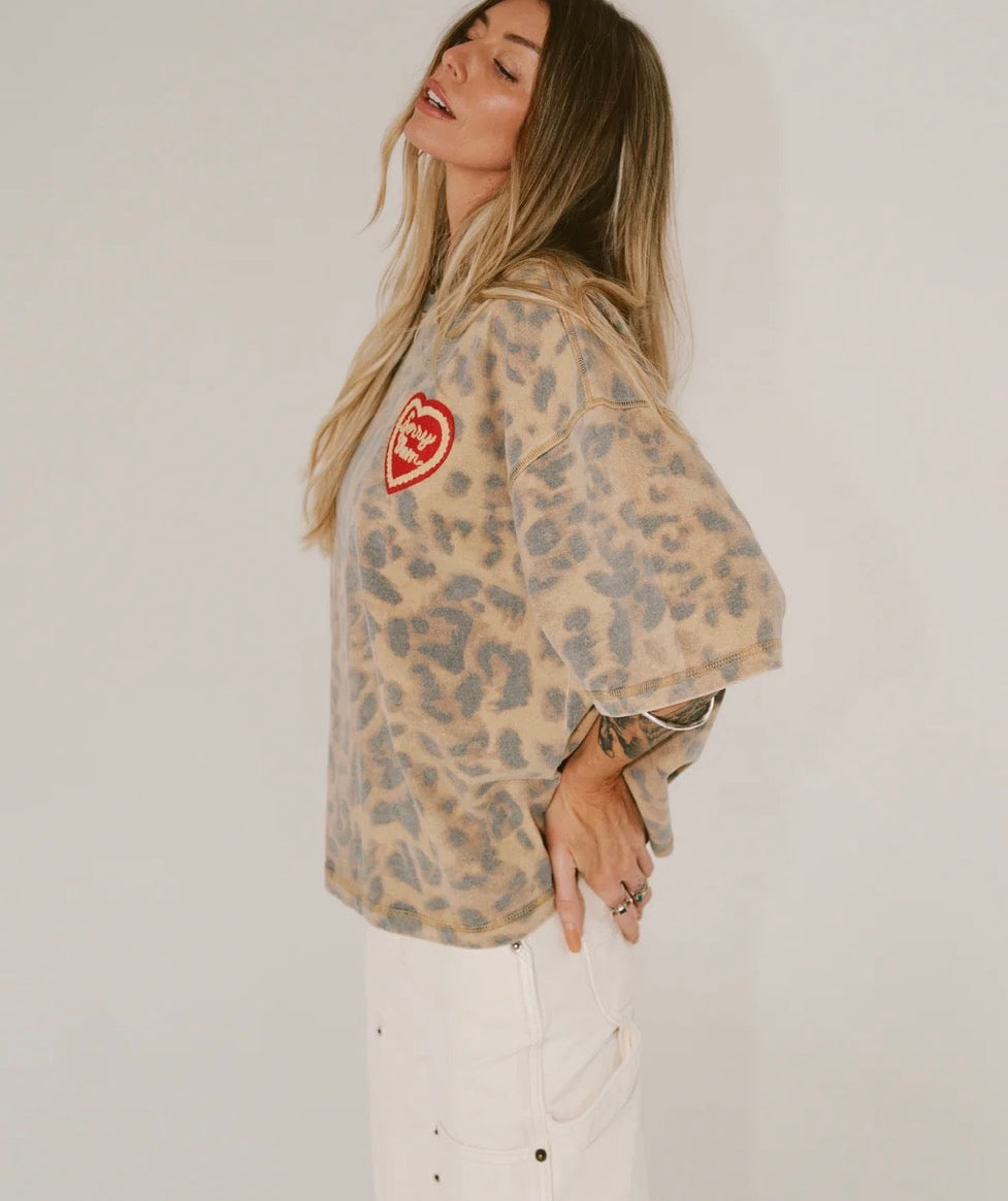 Sorry Mom Tee - Leopard Happy Little Mother