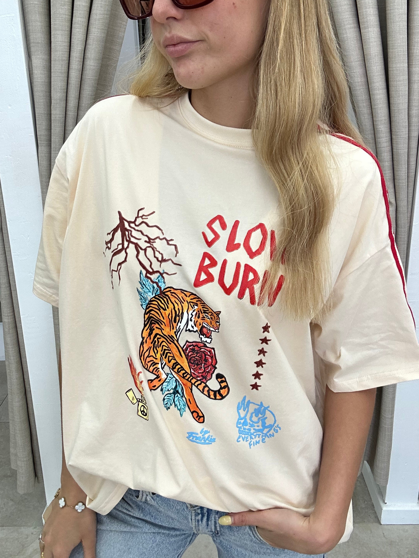 Slow Burn Tiger Stripe Tee - By Frankie