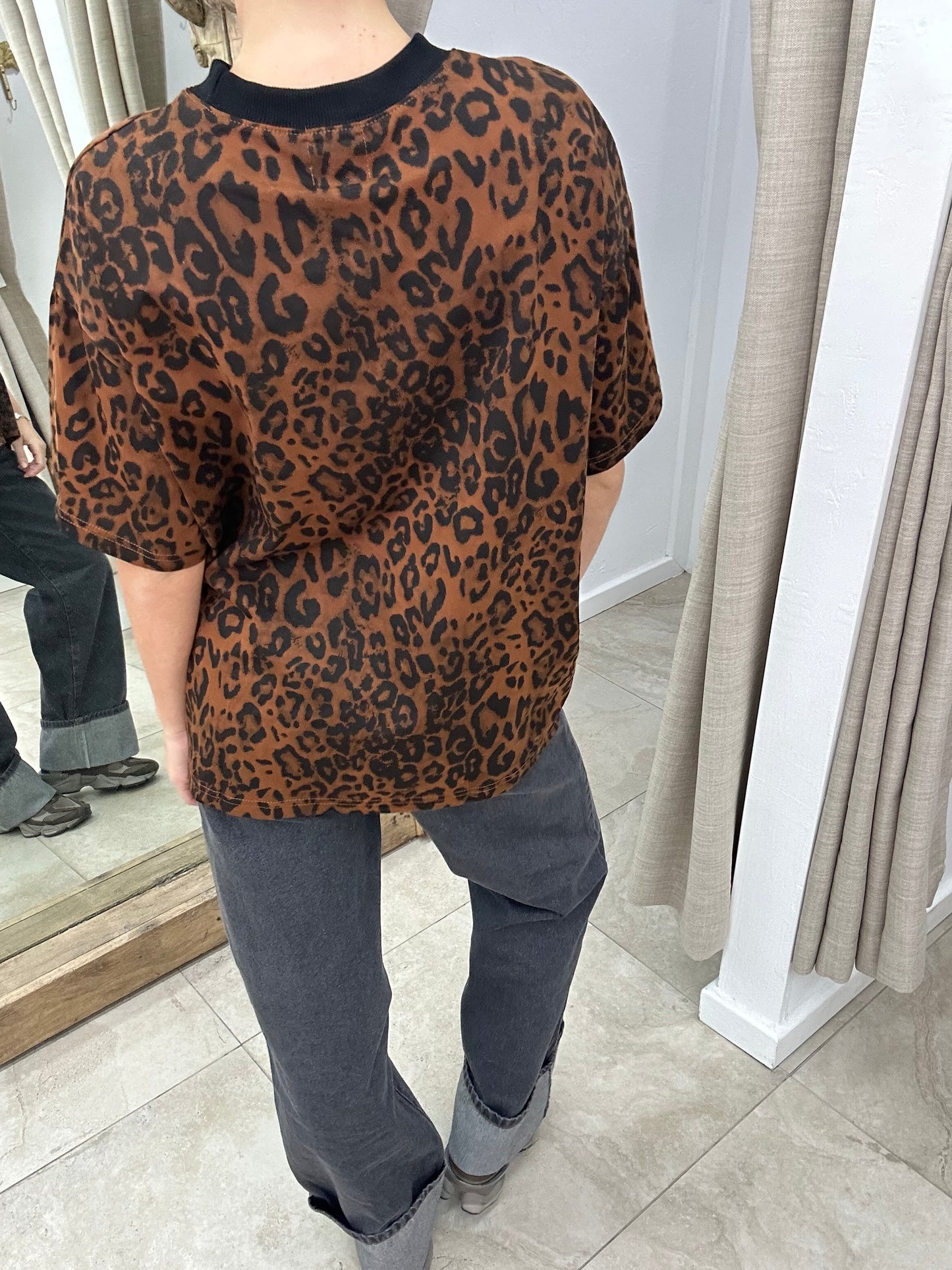 Leopard Howdy Oversize Tee - By Frankie