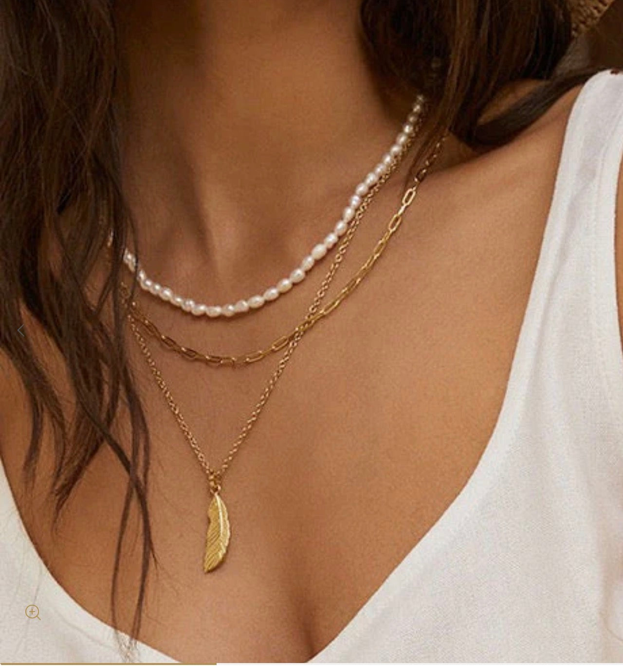 Feather Gold Necklace - Arms of Eve