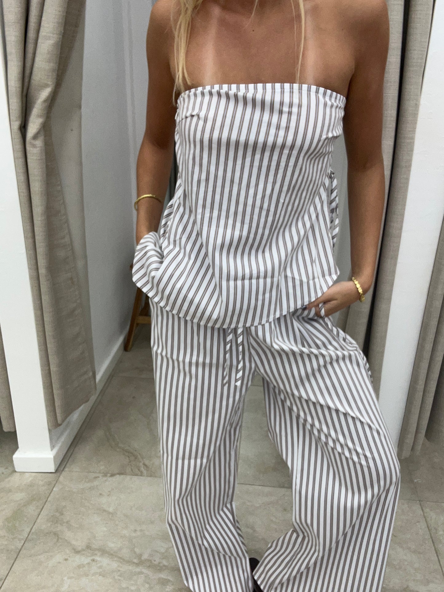 Choc Stripe Set - Pants By Frankie