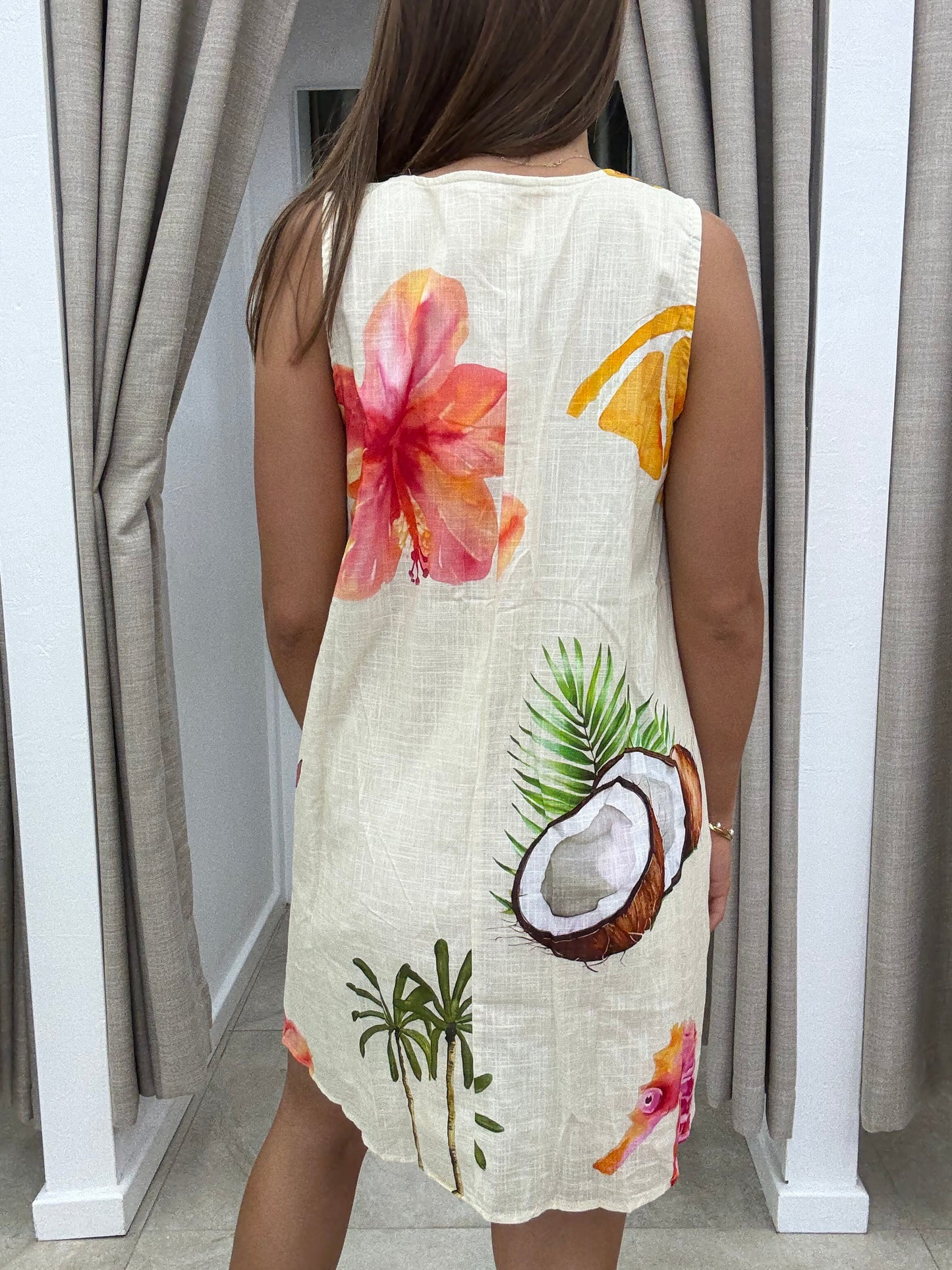 Mermaid Island Print Mini Dress - By Frankie