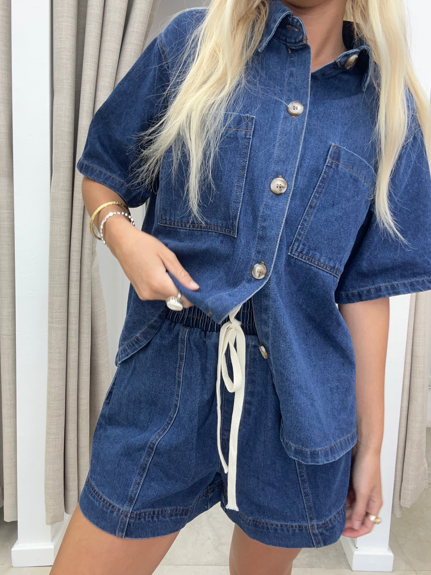 Dark Denim Short Set By Frankie - Shorts