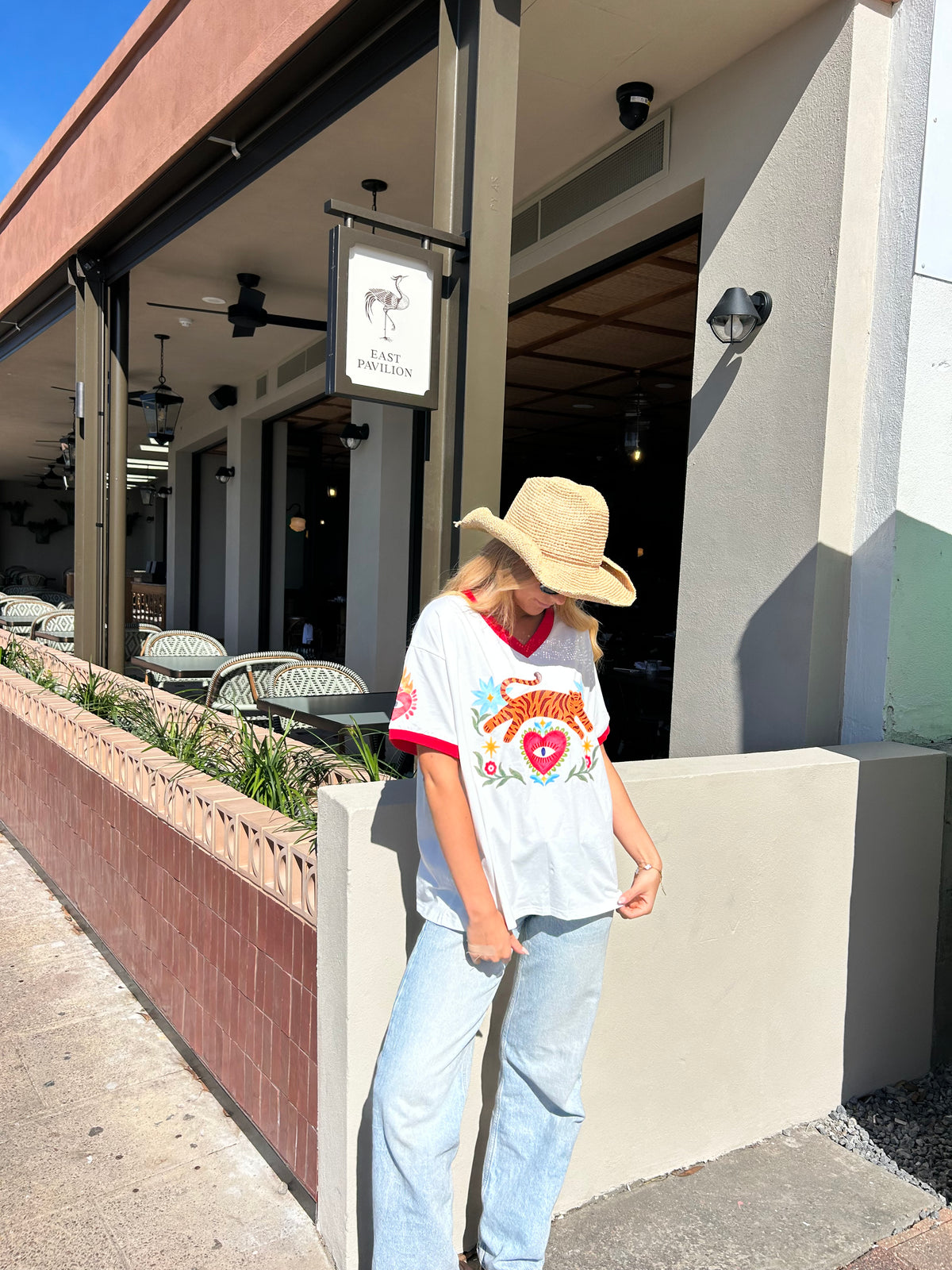 By Frankie White Tiger Eye Tee