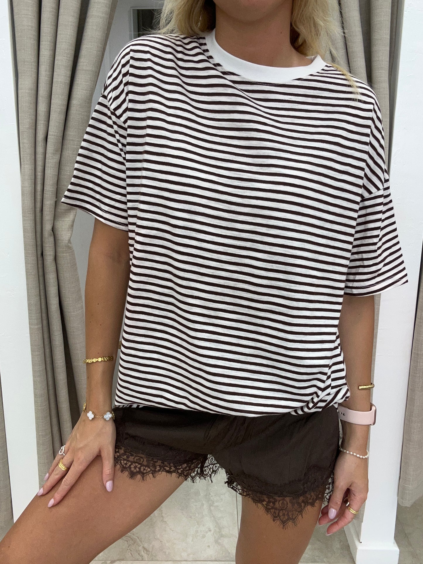 Choc Stripe Shirt - Set By Frankie