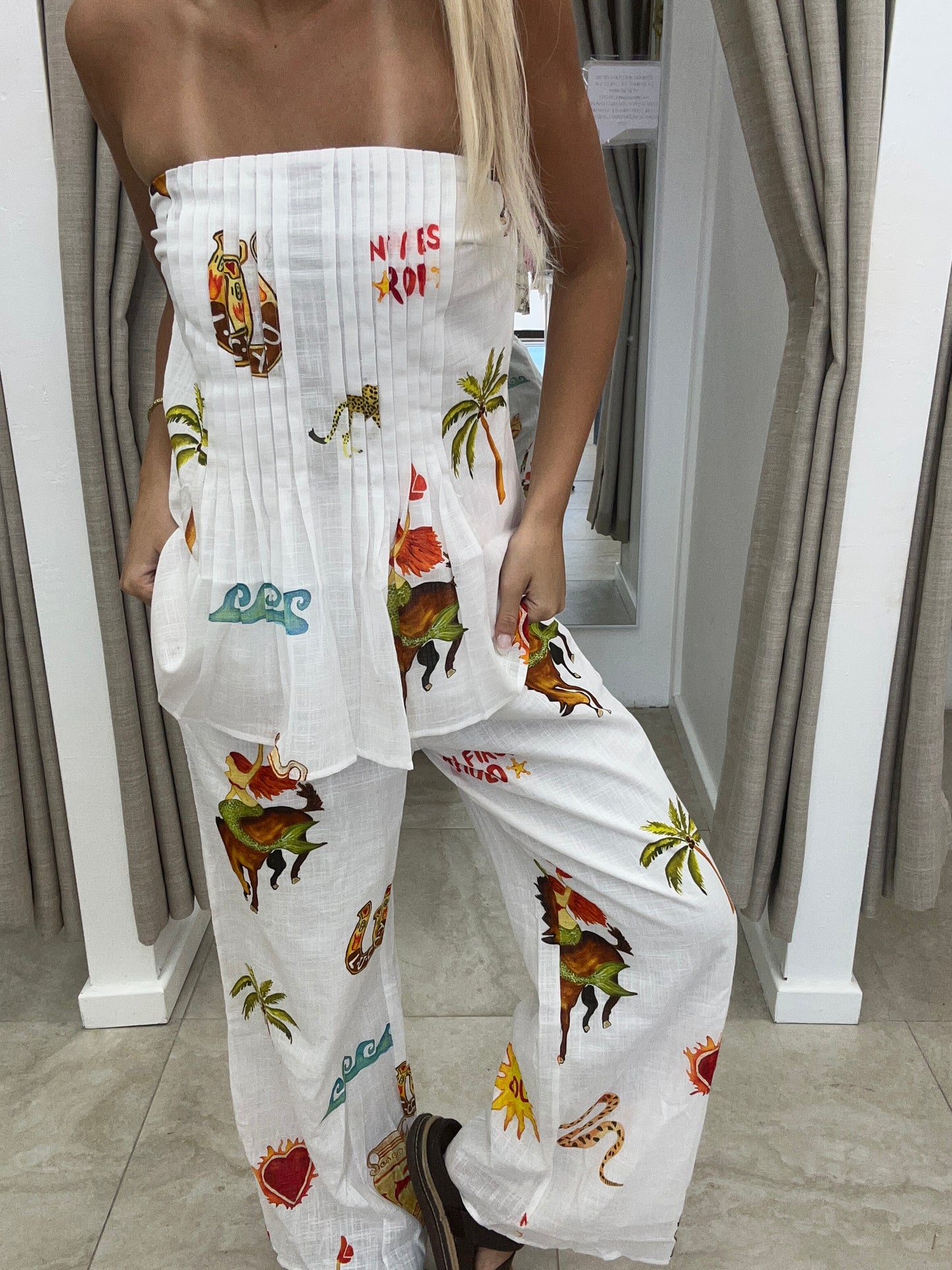 Mermaid Rodeo Strapless Pant Set - Top By Frankie