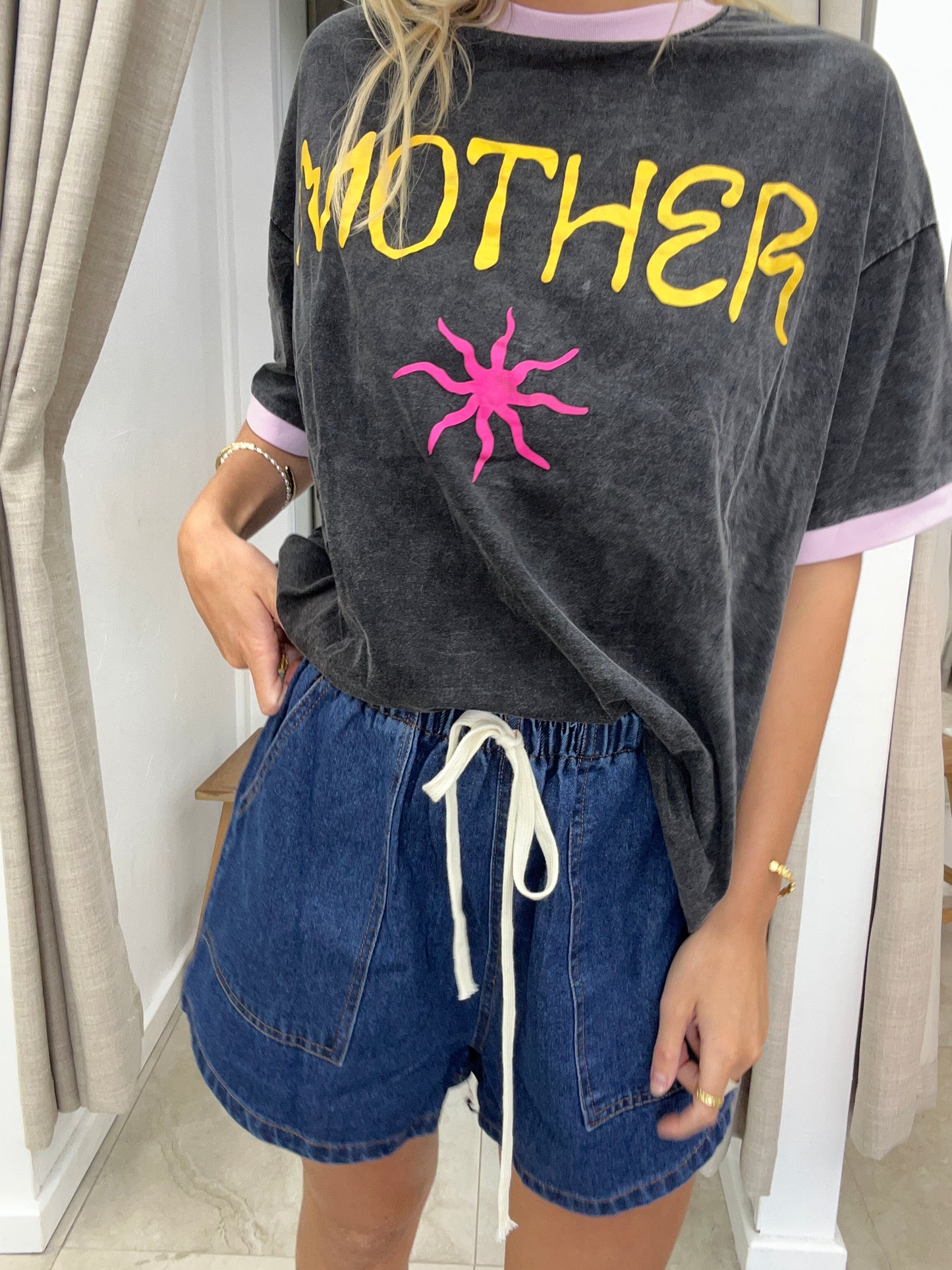 Dark Denim Shorts Cotton - By Frankie