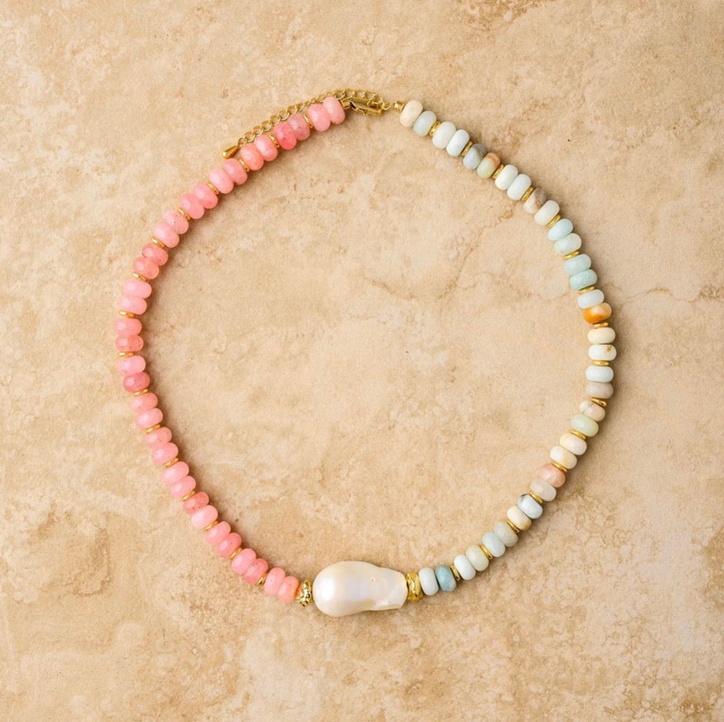 tropica necklace indigo & wolfe