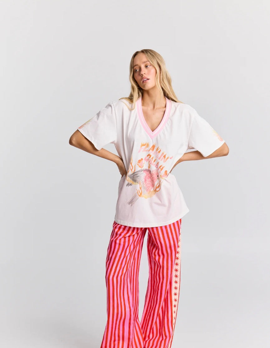 Flamin Galah V- Neck Tee Maku The Label