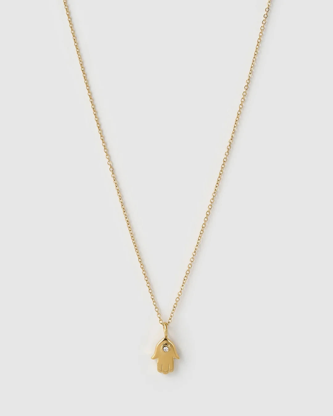 Chamsa Charm Gold Necklace - Arms of Eve