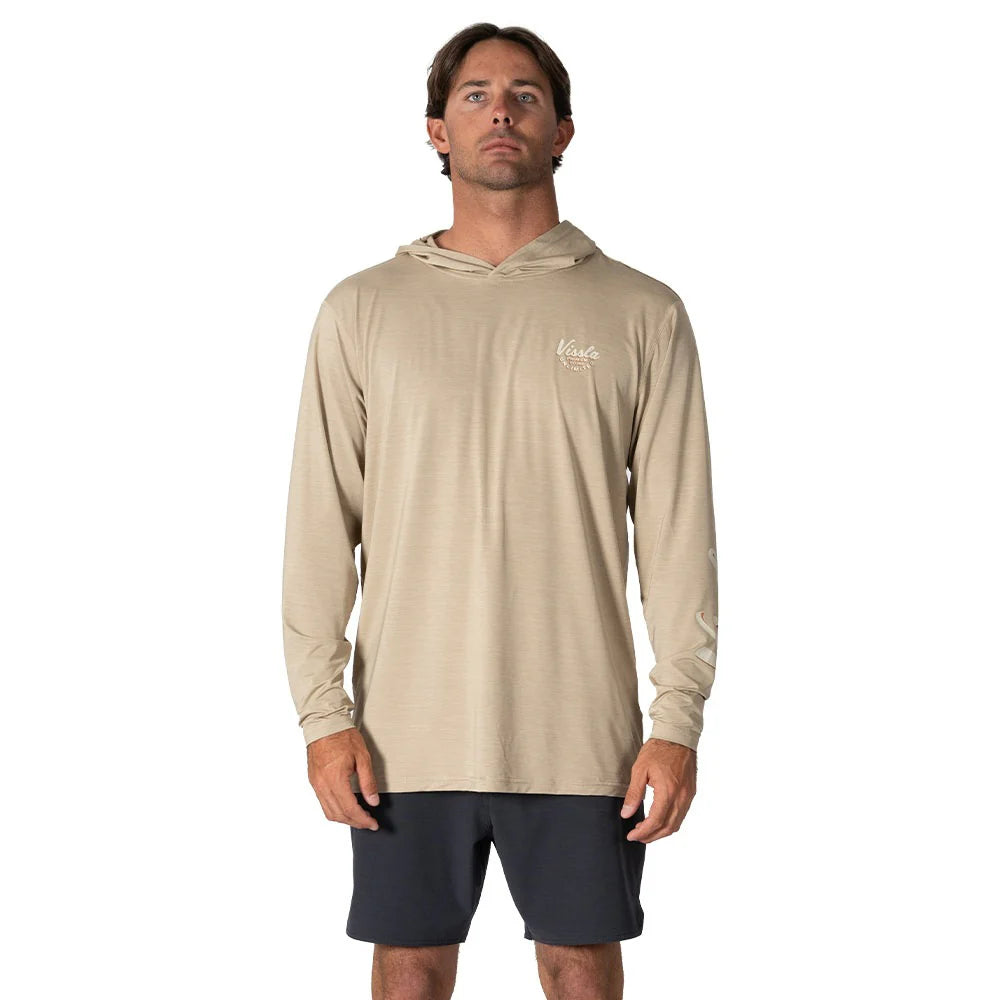 TWISTED ECO HOODED LS SUN SHIRT-SND