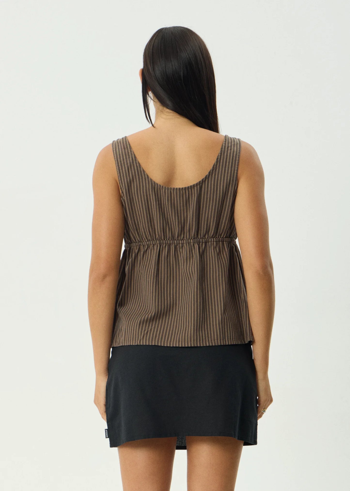 Cyrus - Tie Top - Coffee Stripe