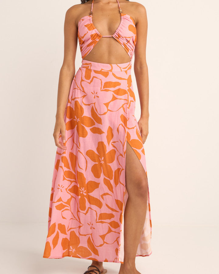 BORA BORA FLORAL CUT OUT MAXI DRESS
