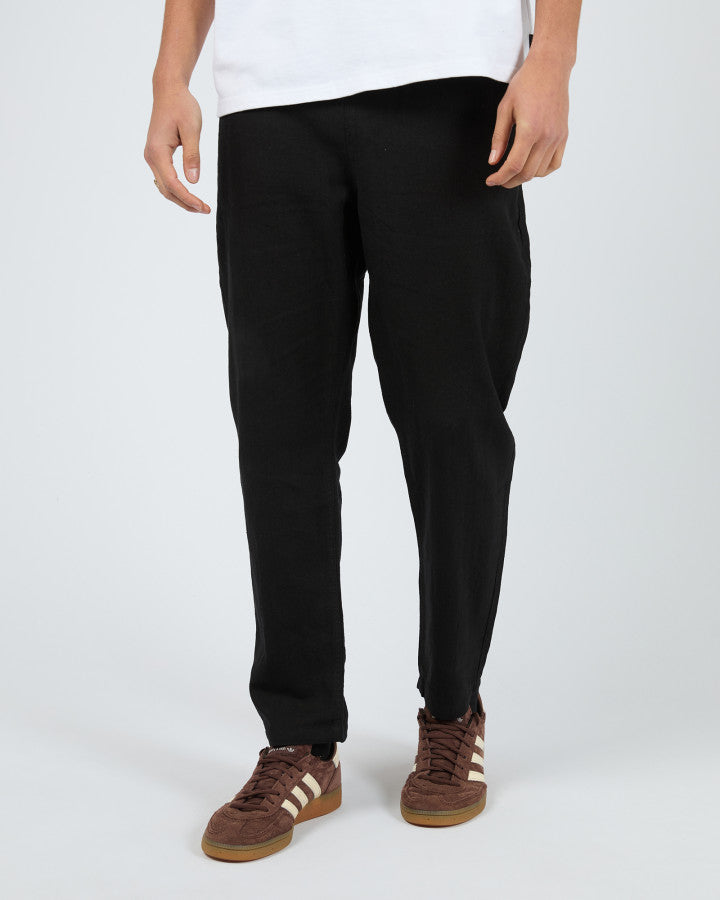LINEN PANT blk
