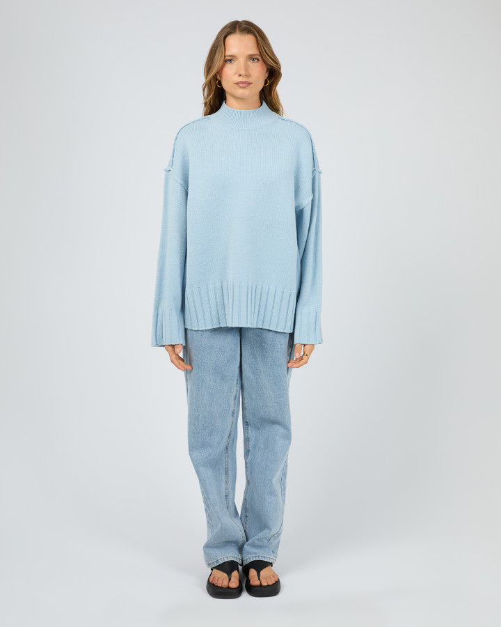 LOTUS KNIT JUMPER light blue