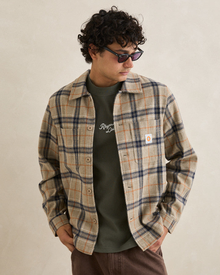 OSCAR CHECK LS SHIRT stone