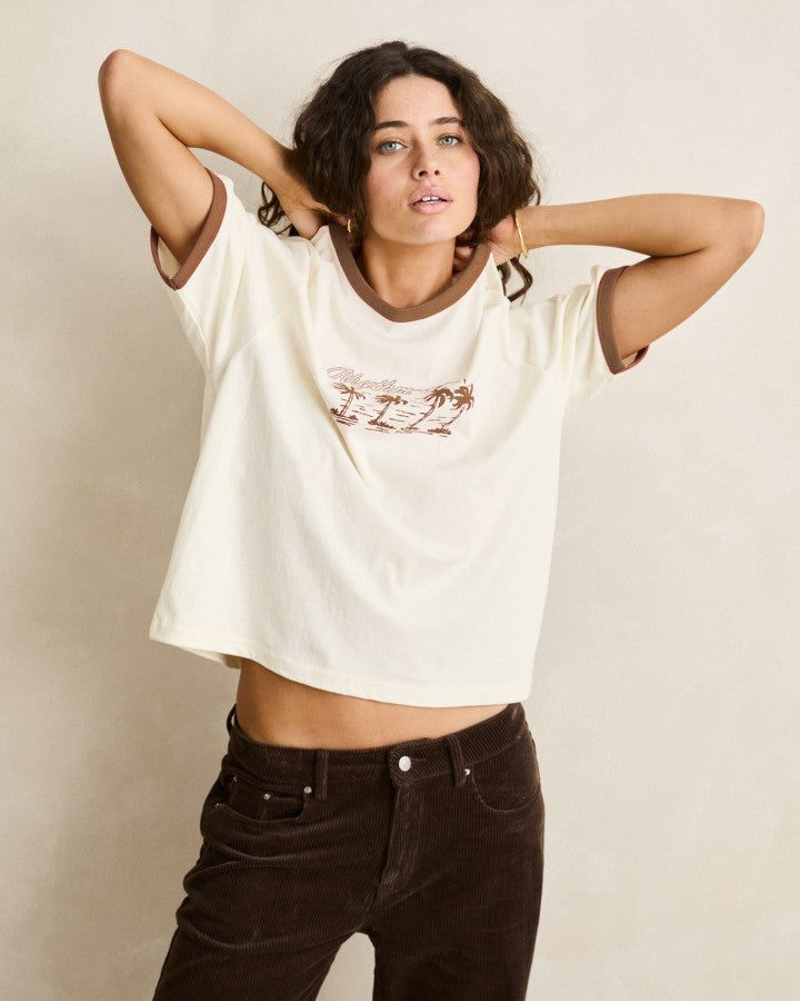 PALMA PRINTED TEE brown