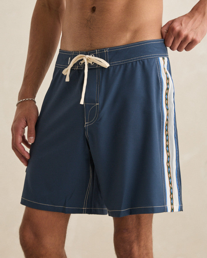 PANEL STRIPE TRUNK navy