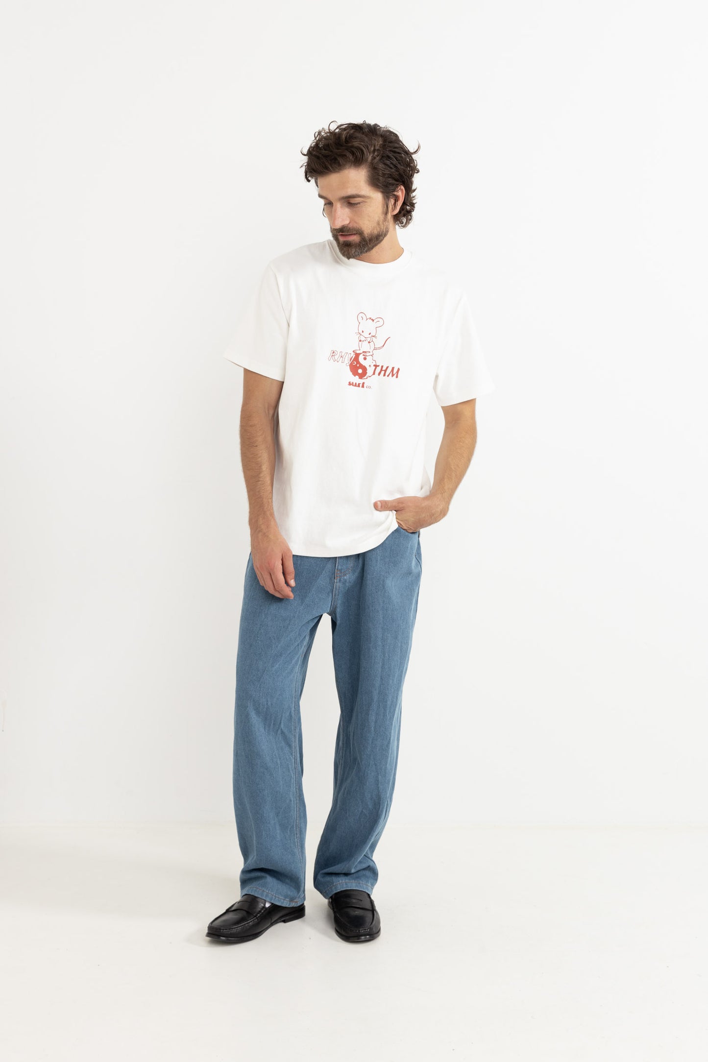 PEACE AND FROMAGE VINTAGE SS T-SHIRT ECRU