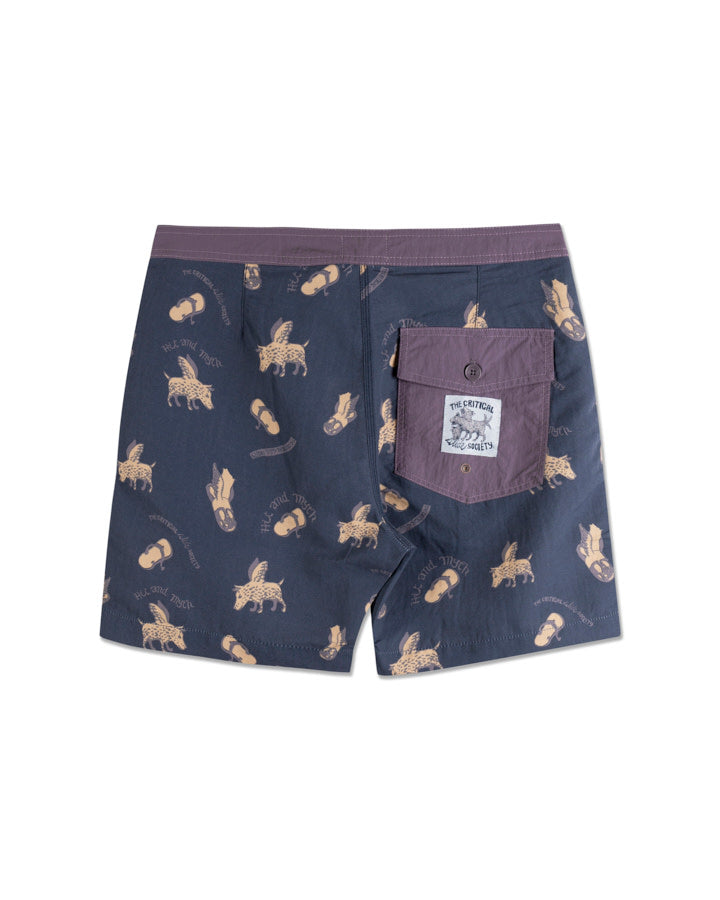 PEACE THONG 17" BOARDSHORT blue