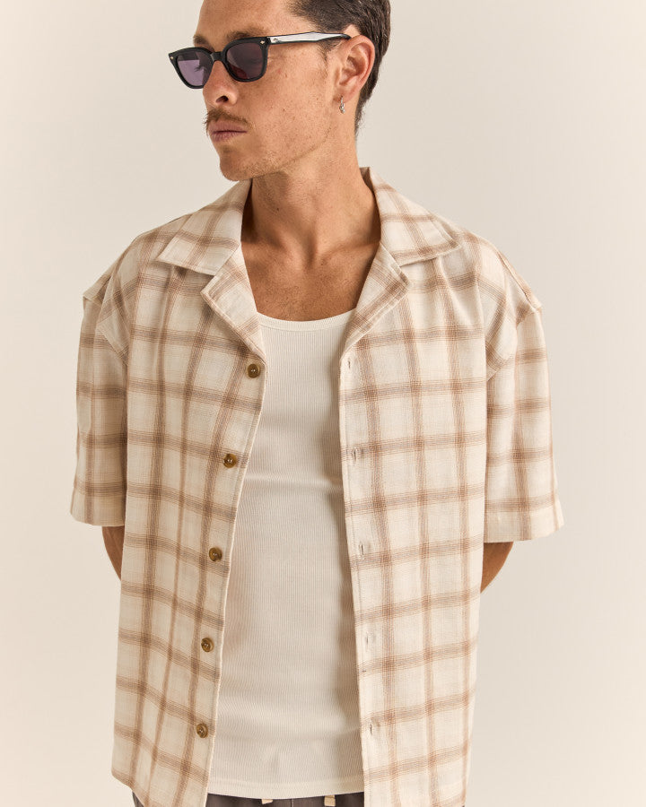 RELAXED CHECK SS SHIRT