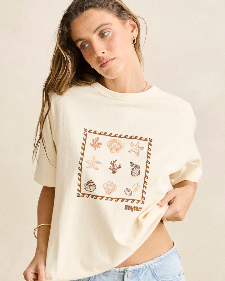 SEA RANCH SHELL TEE white