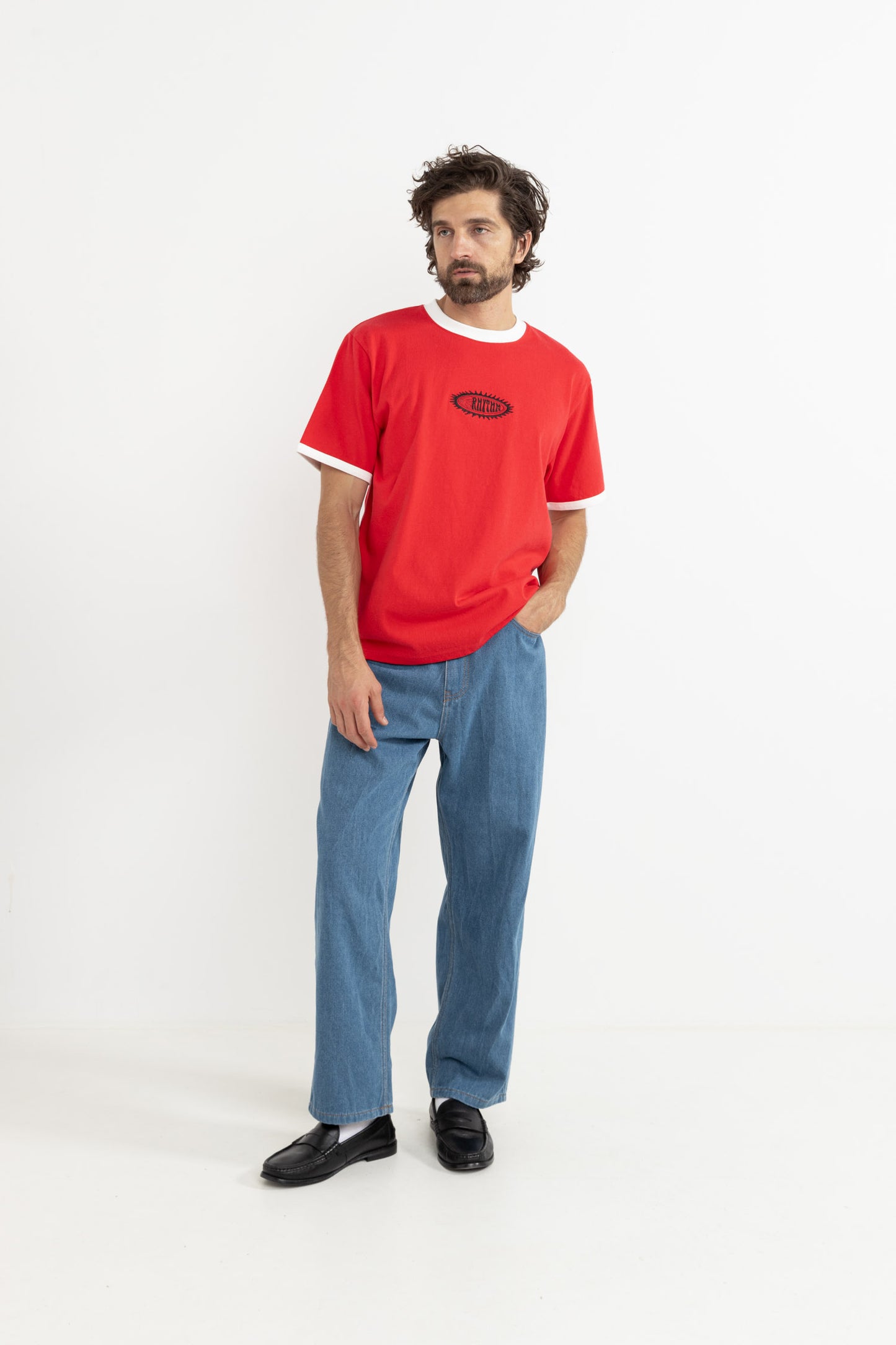 SUN DOME RINGER VINTAGE SS T-SHIRT RED