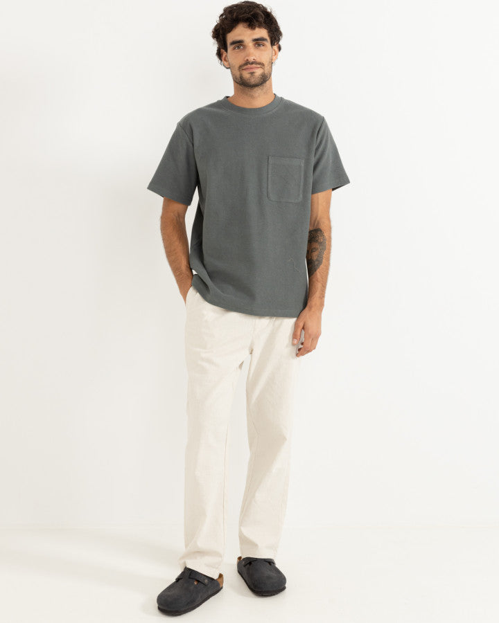 VINTAGE TERRY SS T-SHIRT SILVER PINE