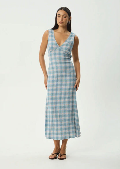Position - Seersucker Maxi Dress - Lake Check