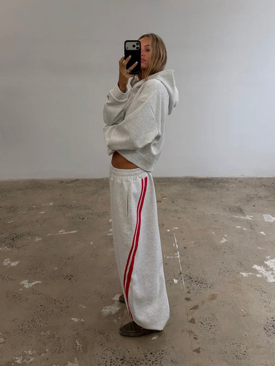 Barrel Trackpant Grey/Red - SSAINT