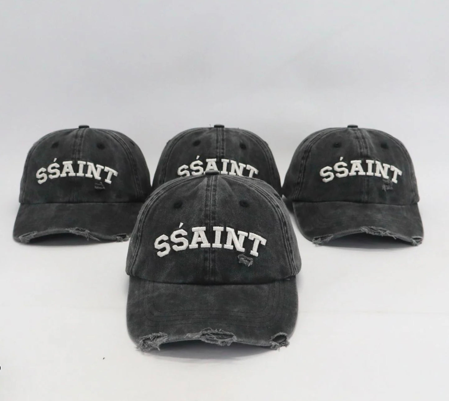 New SSAINT logo cap - Black Acid & Cream