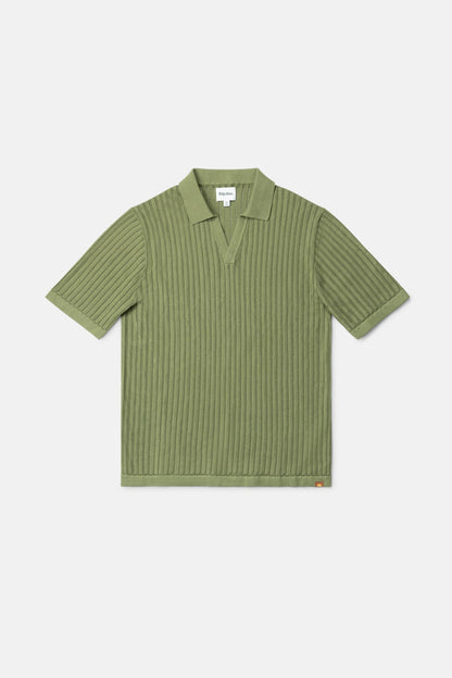 RELAXED KNIT SS POLO SAGE