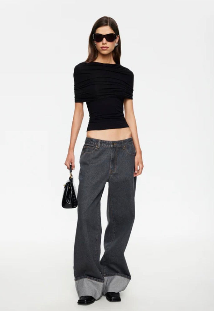 Top Model Cuffed Jean Charcoal - Lioness