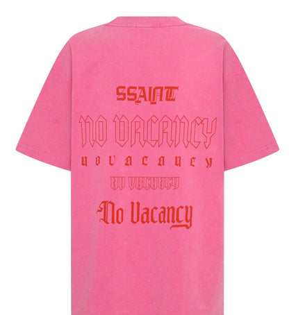 No Vacancy Tee Pink Acid Wash - SSAINT OS