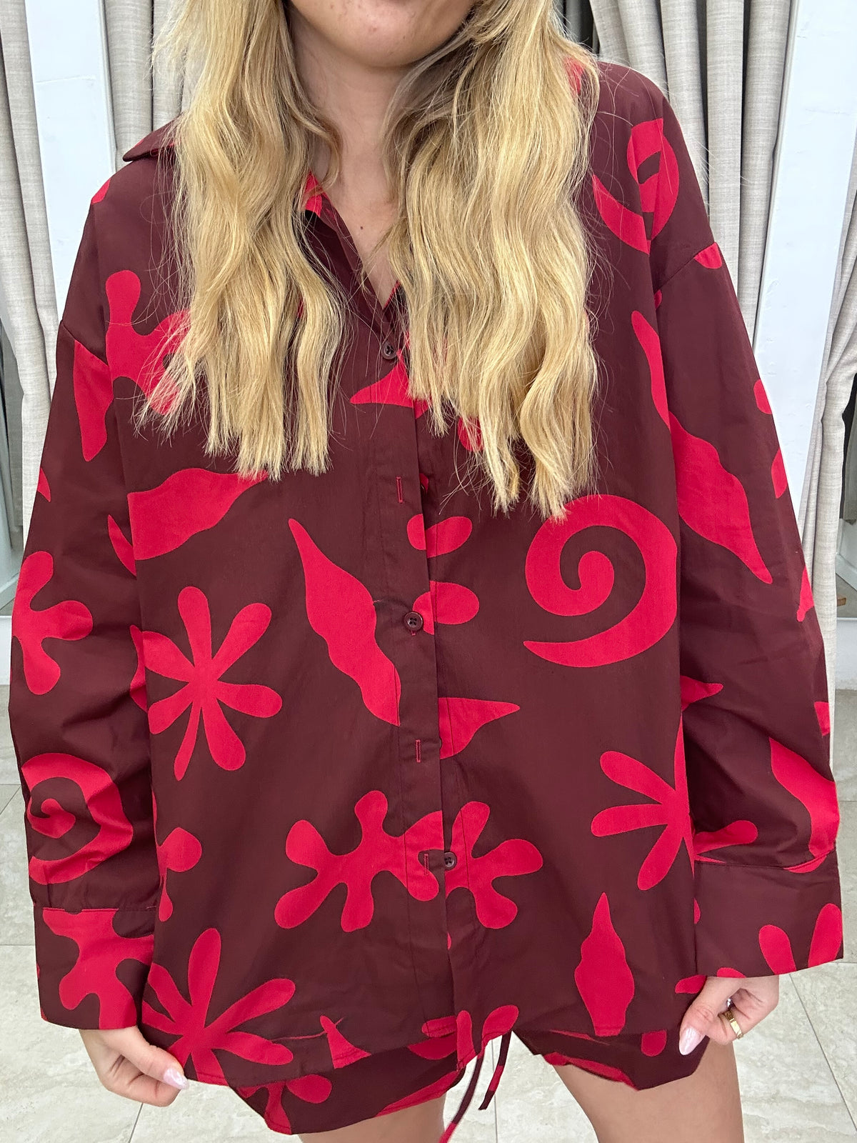 By Frankie Choc/Red Print Set - Shirt
