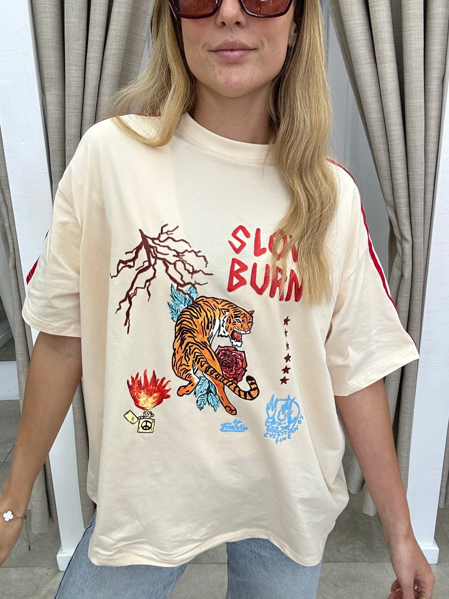 Slow Burn Tiger Stripe Tee - By Frankie
