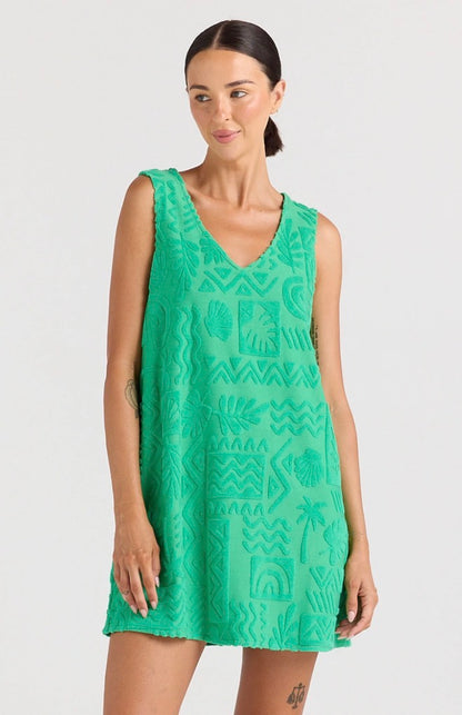 Mai TaI V Tunic Dress Poolside paradiso Ivy