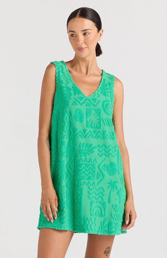 Mai TaI V Tunic Dress Poolside paradiso Ivy