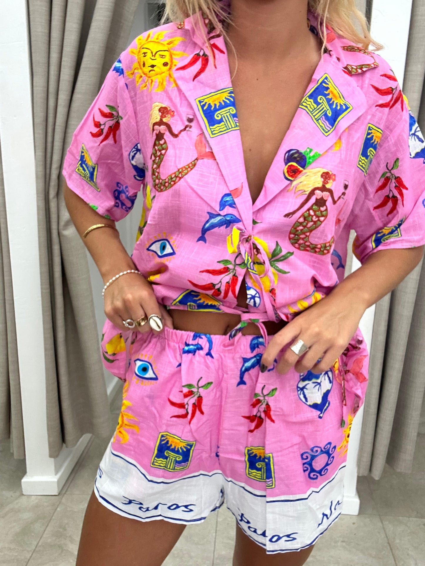 Greek Island Tie Set - Shorts By Frankie