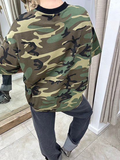 Camo Howdy Oversize Tee - By Frankie