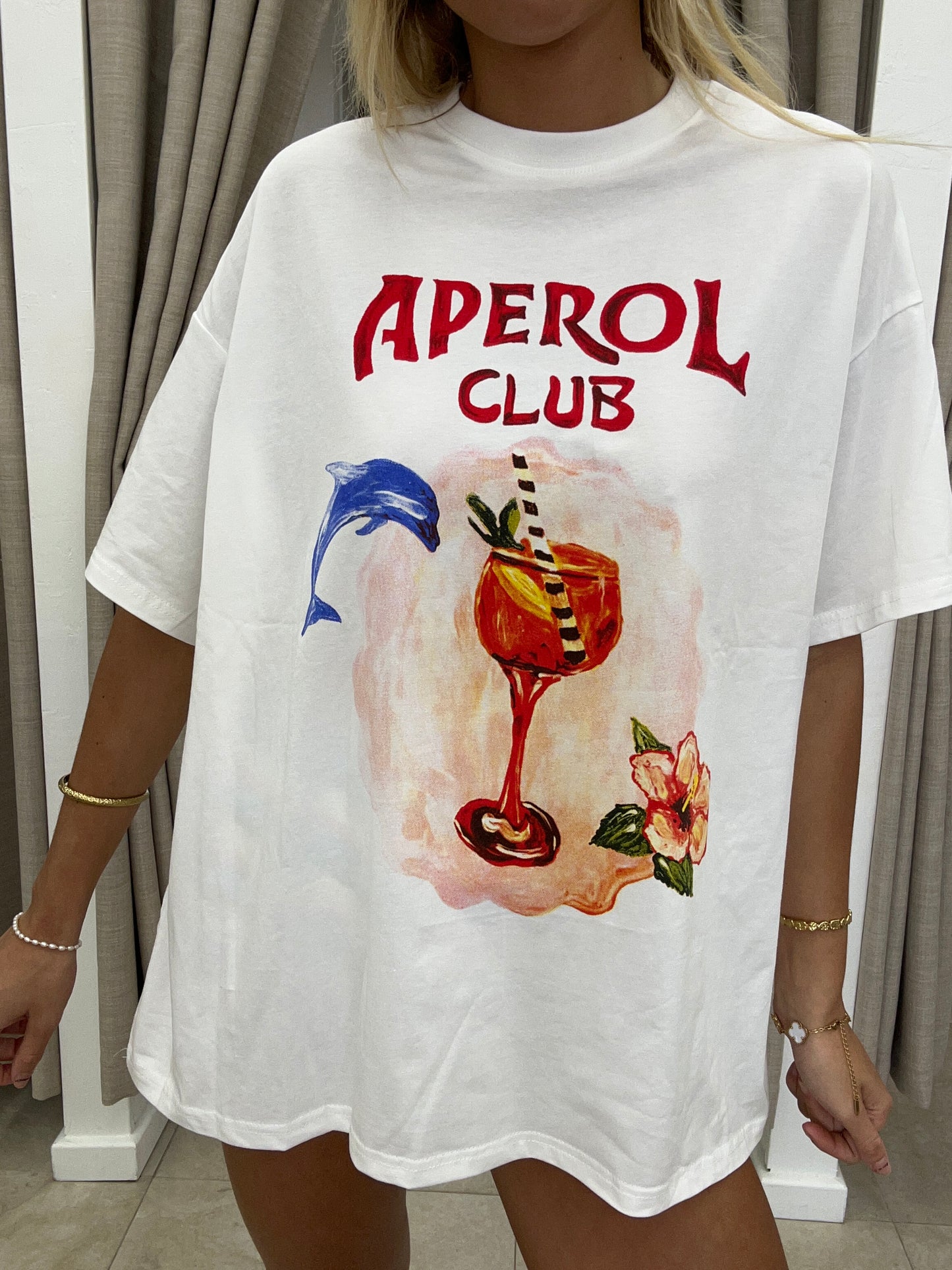 White Aperol Club Tee - By Frankie Cotton