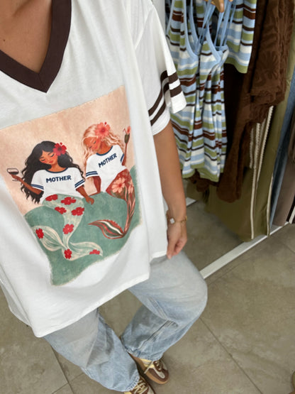 White Mother Mermaid Tee By Frankie