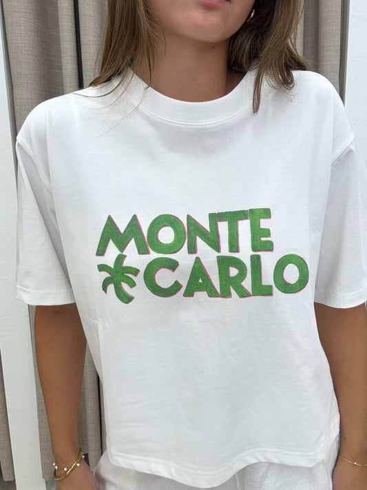 Monte Carlo Boxy Crop Tee - Maku The Label