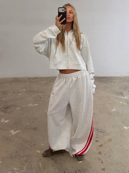 Barrel Trackpant Grey/Red - SSAINT
