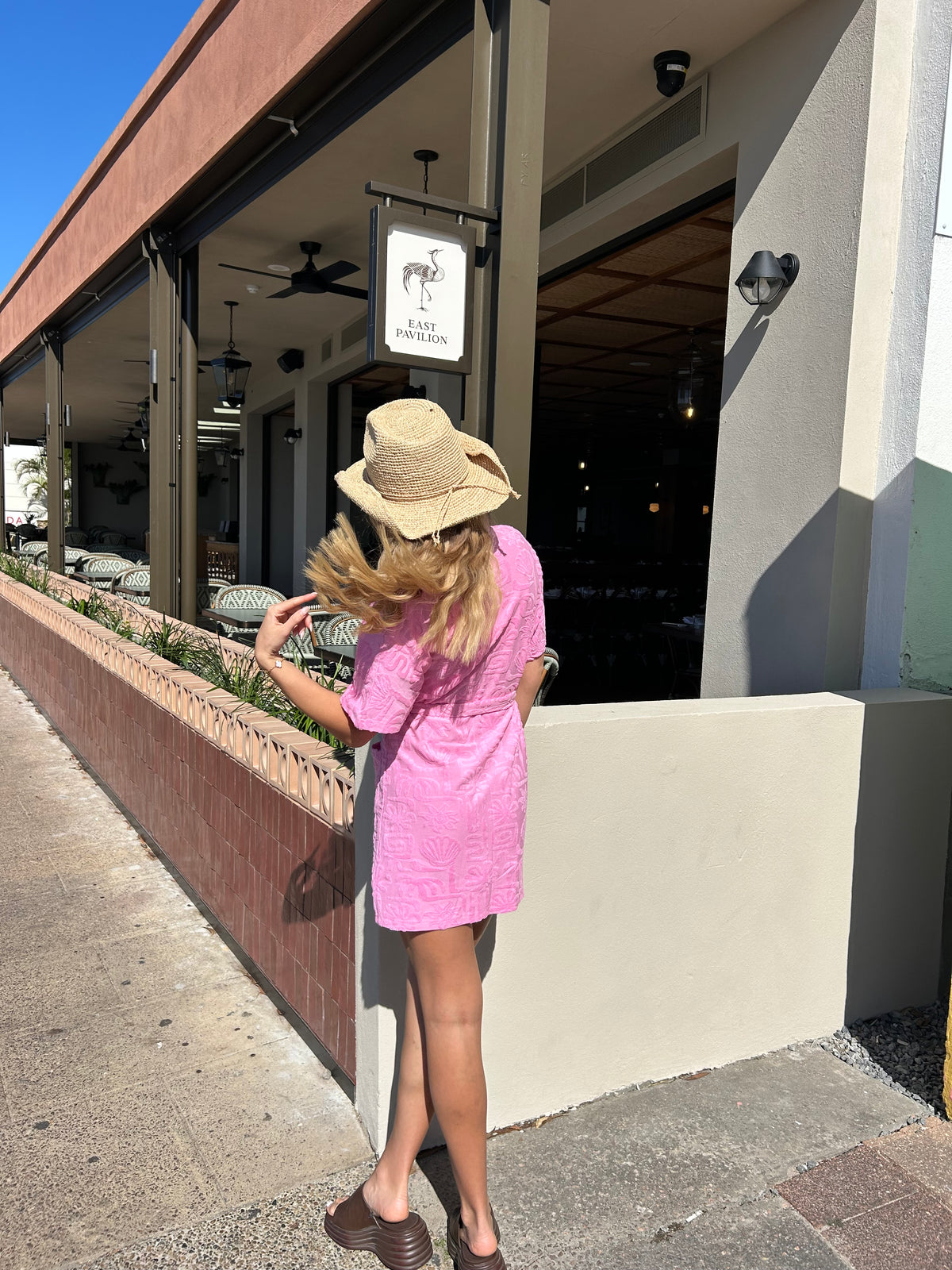 By Frankie Pink Towelling Robe