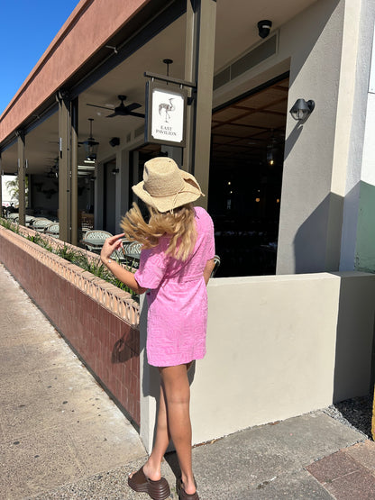 By Frankie Pink Towelling Robe
